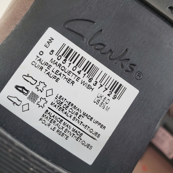 Clarks Narrative Marquette Wish Chelsea Boots Ankle Womens 8.5 M Taupe Leather - Picture 4 of 14